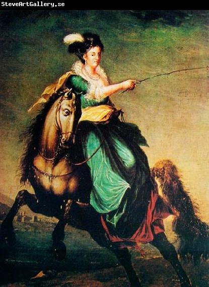unknow artist Equestrian portrait of Carlota Joaquina of Spain